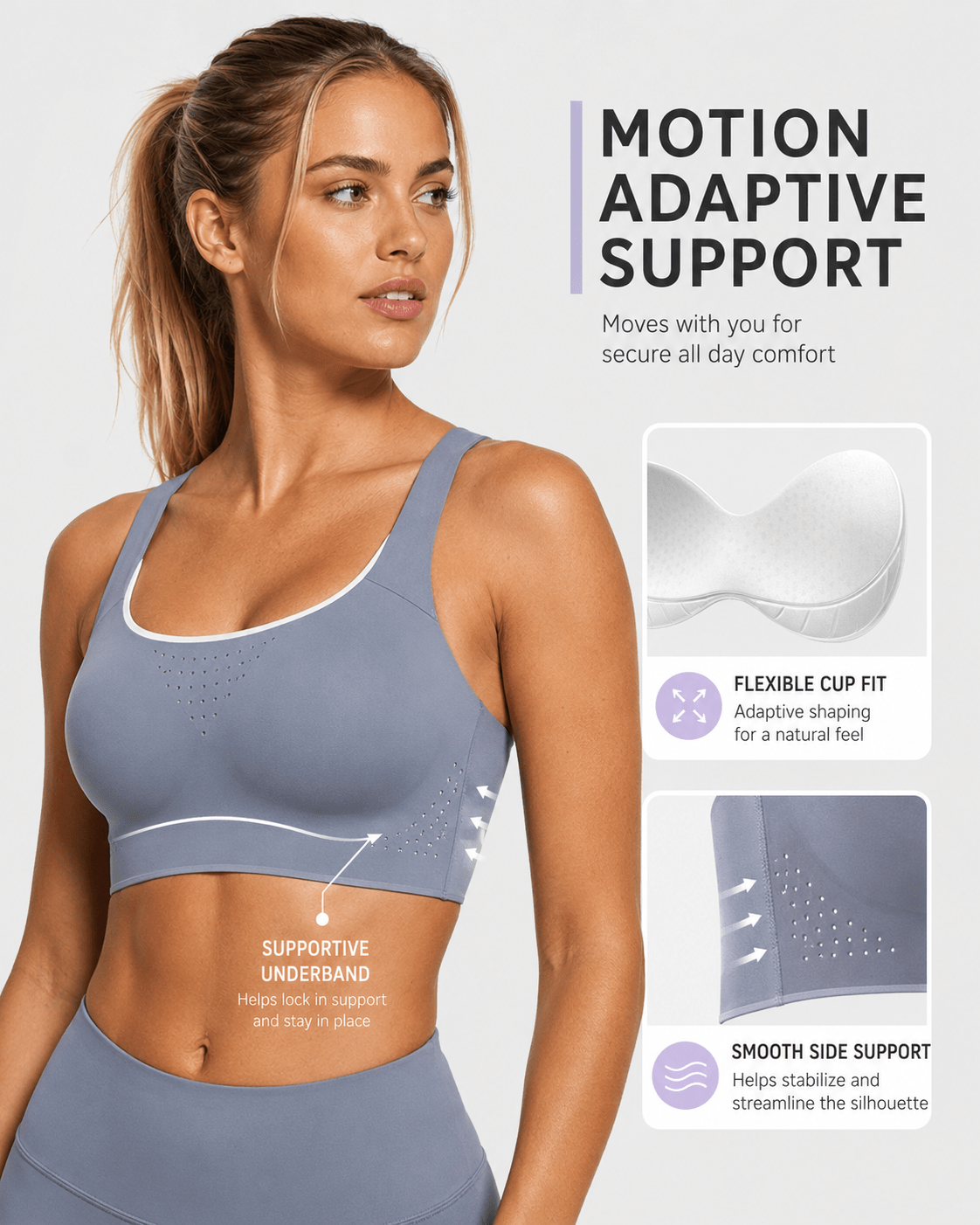Bounce Control Ventilated Wireless Sports Bra - Aessove