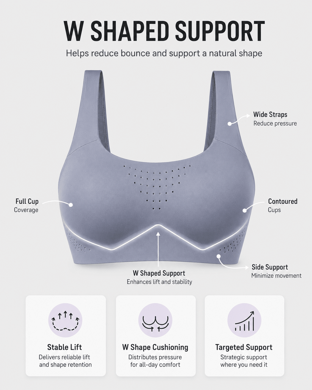 Bounce Control Ventilated Wireless Sports Bra - Aessove
