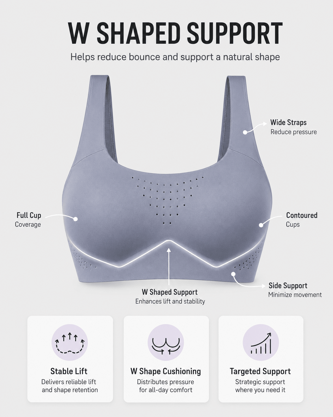 Bounce Control Ventilated Wireless Sports Bra - Aessove