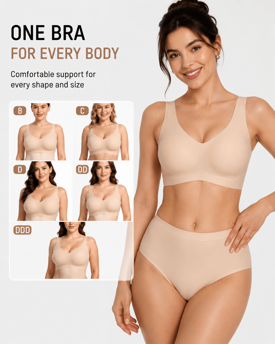 Comfort Lift Full Coverage Wireless Jelly Bra - Aessove