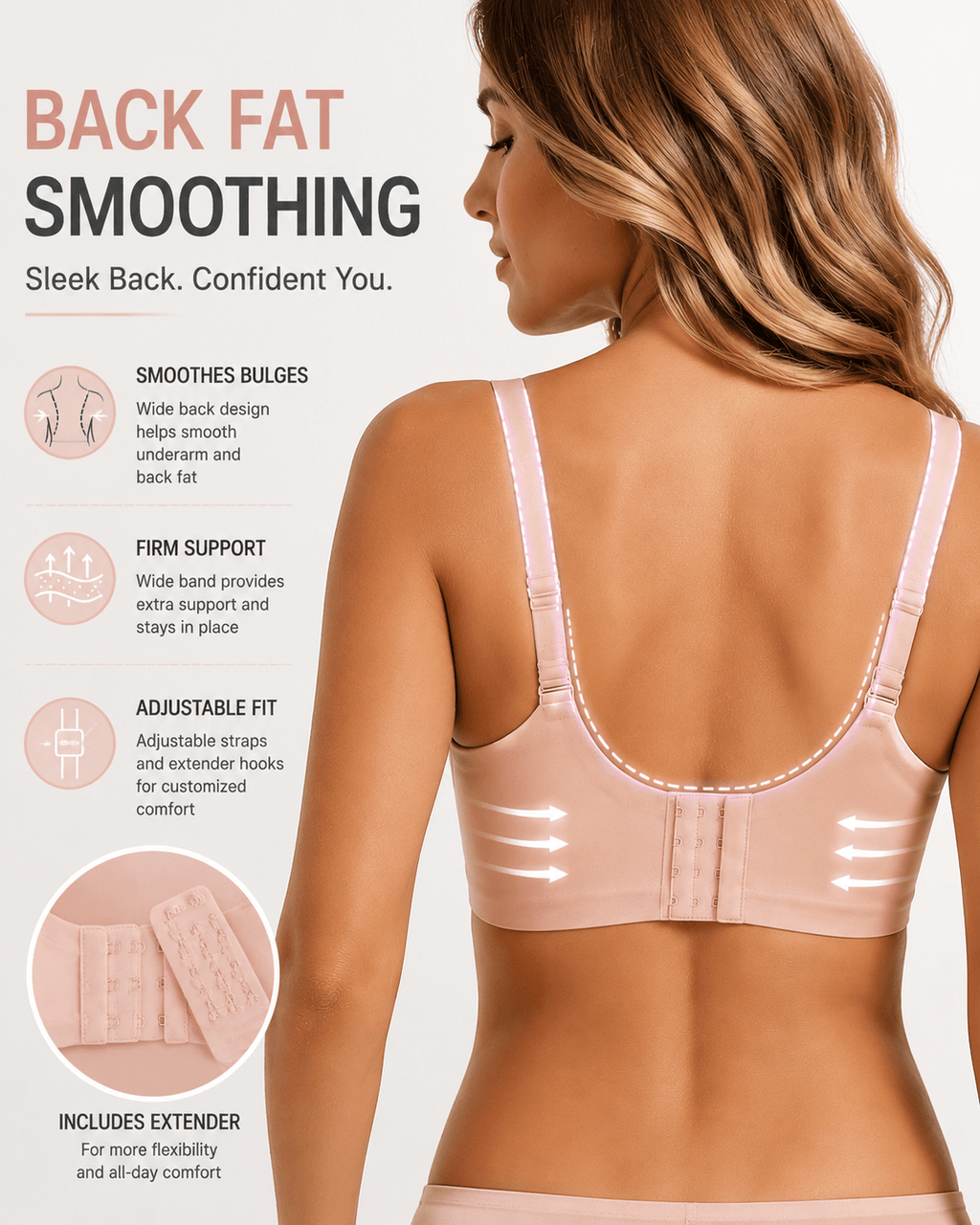 Comfort Lift Seamless Deep V Wireless Bra - Aessove