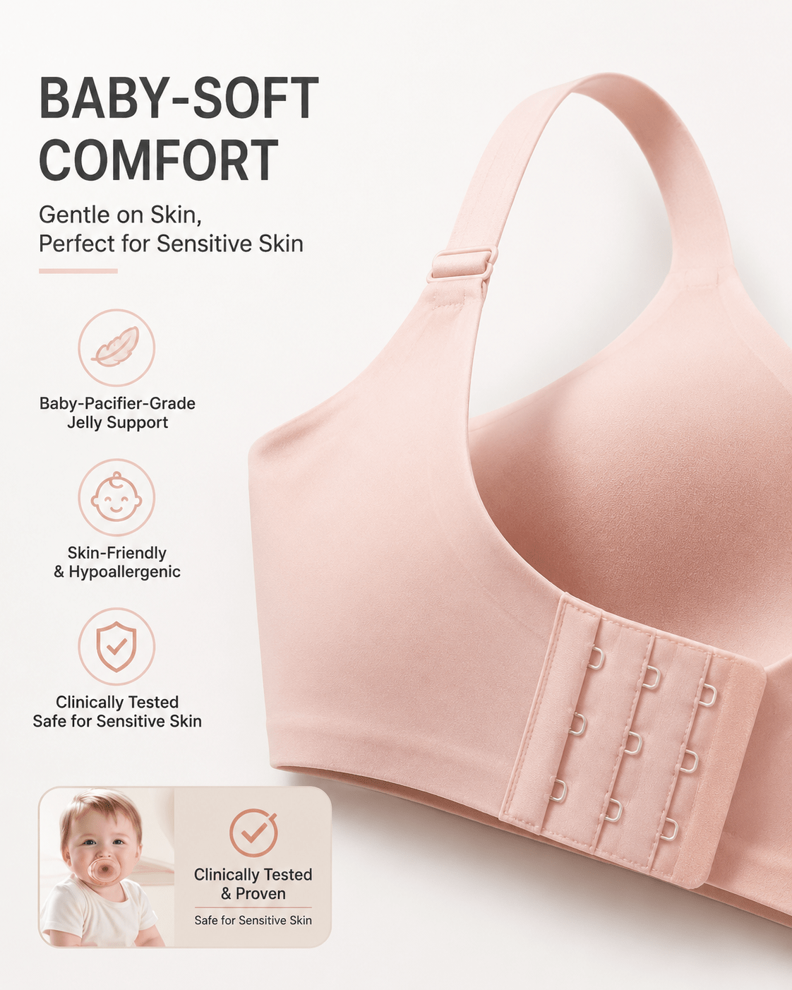 Comfort Lift Seamless Deep V Wireless Bra - Aessove