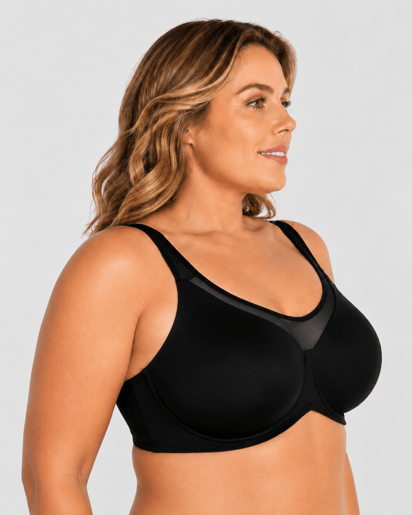 Cooling Support Plus Size Full Coverage Minimizer Bra - Aessove