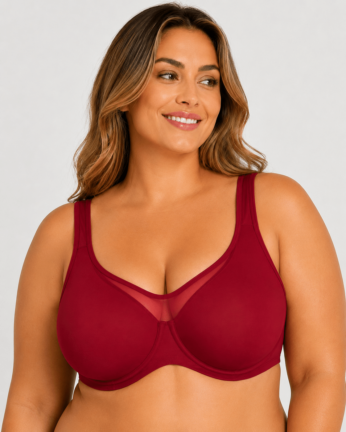 Cooling Support Plus Size Full Coverage Minimizer Bra - Aessove