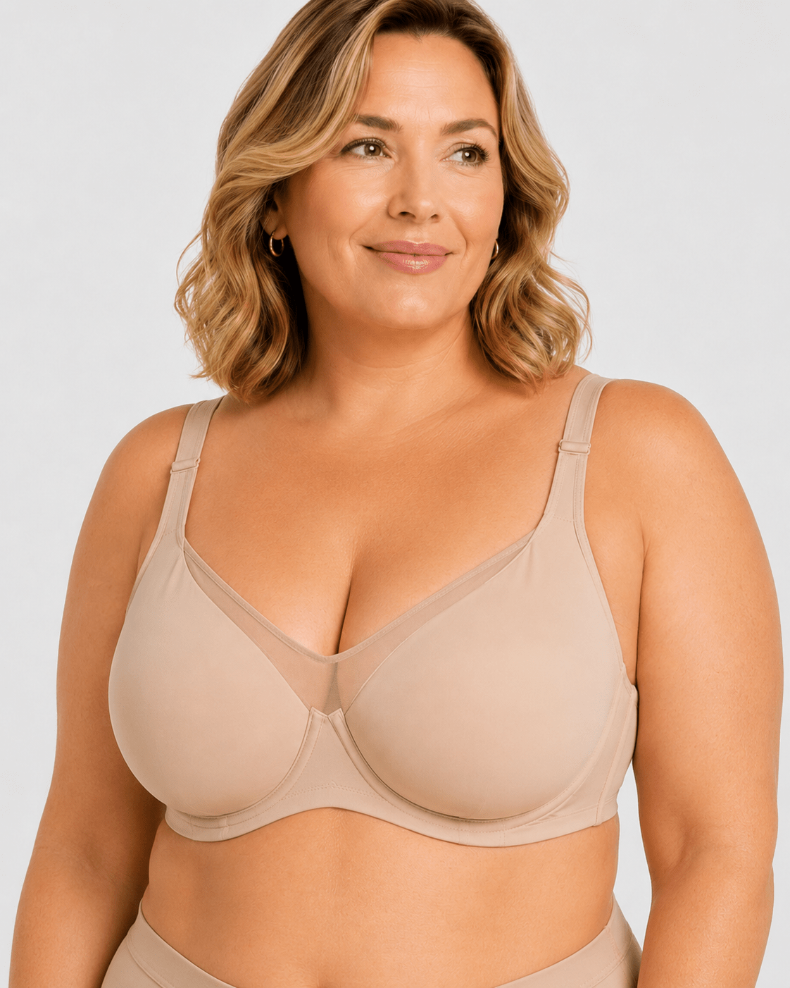 Cooling Support Plus Size Full Coverage Minimizer Bra - Aessove
