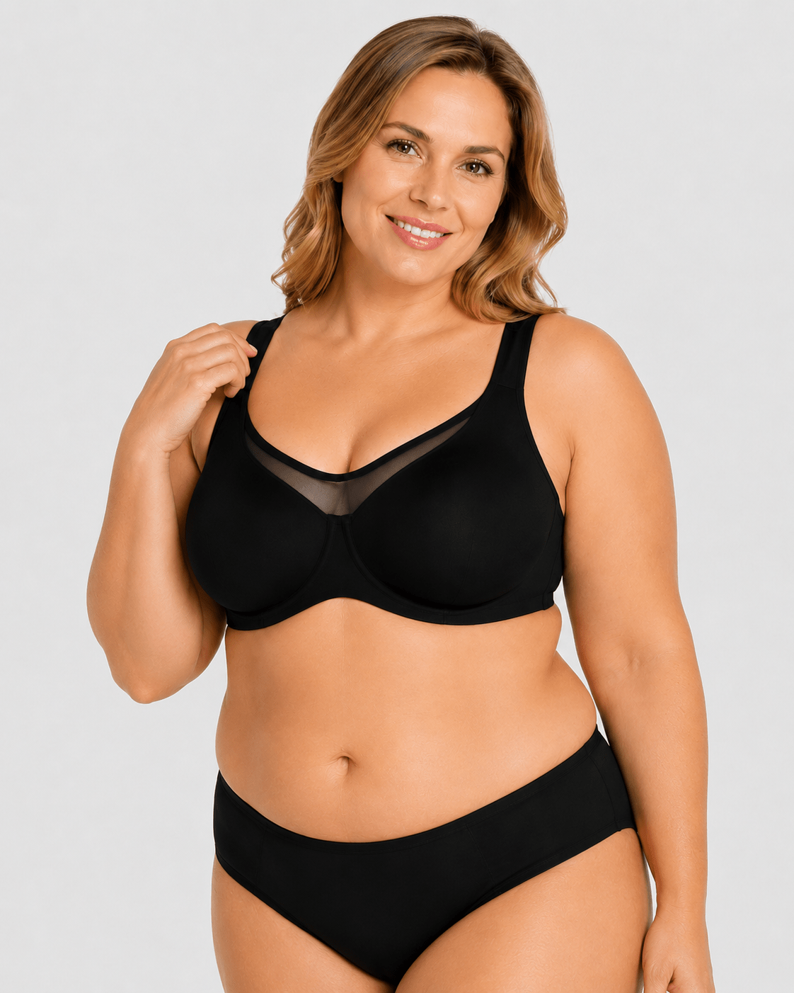 Cooling Support Plus Size Full Coverage Minimizer Bra - Aessove