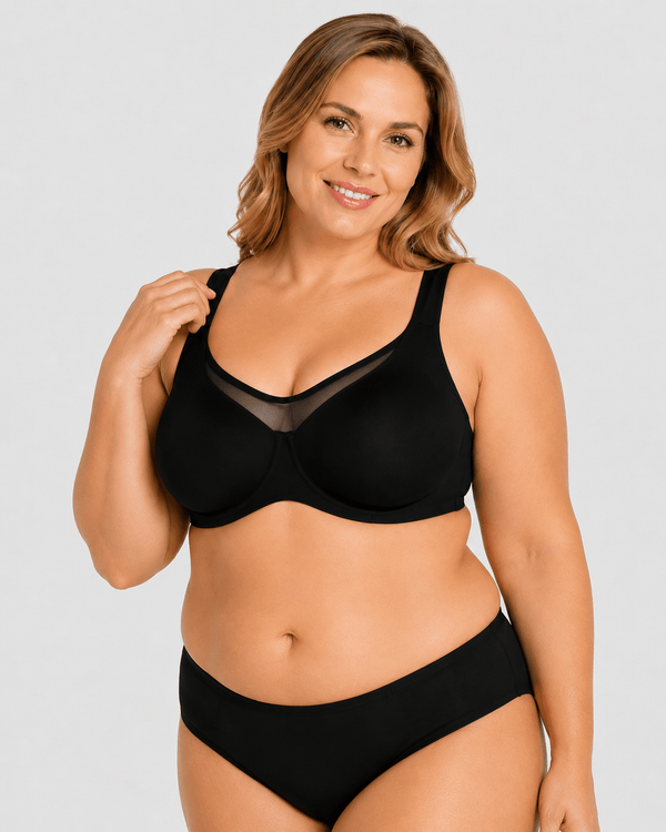 Cooling Support Plus Size Full Coverage Minimizer Bra - Aessove