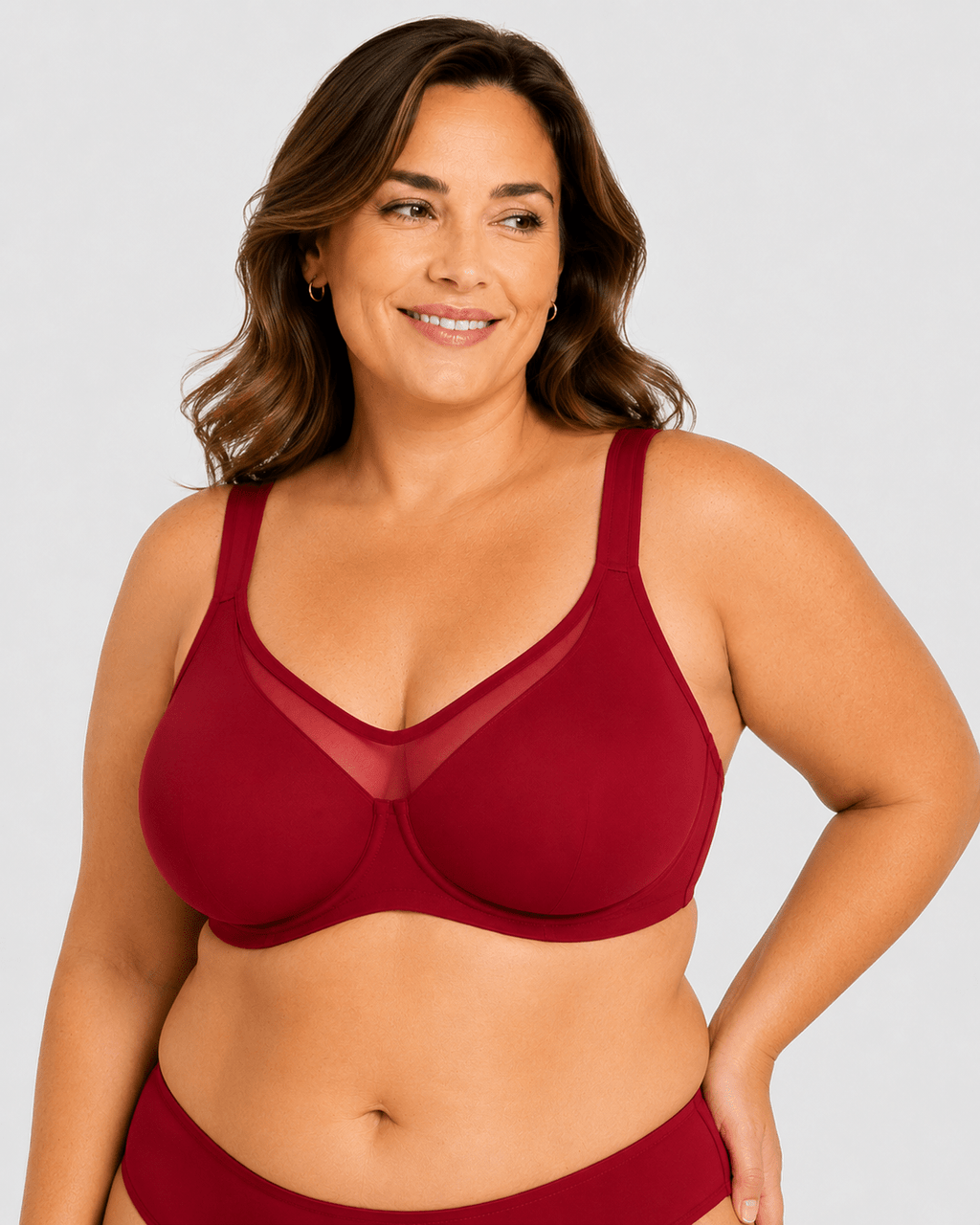 Cooling Support Plus Size Full Coverage Minimizer Bra - Aessove