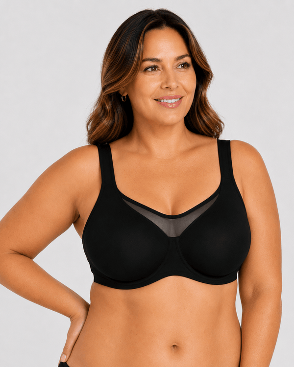 Cooling Support Plus Size Full Coverage Minimizer Bra - Aessove