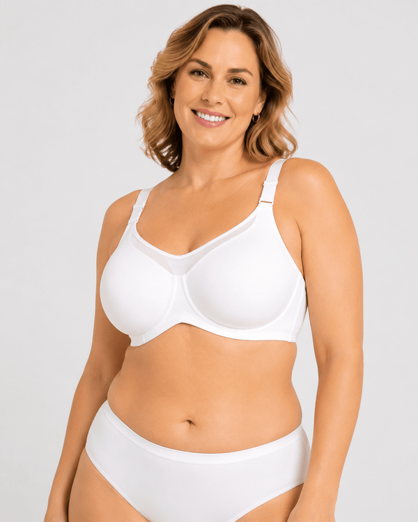 Cooling Support Plus Size Full Coverage Minimizer Bra - Aessove