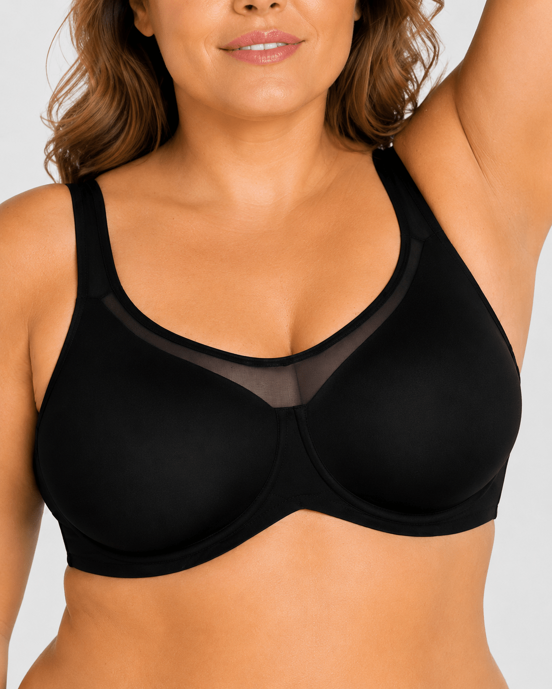 Cooling Support Plus Size Full Coverage Minimizer Bra - Aessove