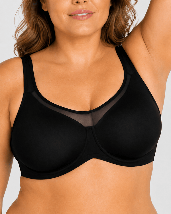 Cooling Support Plus Size Full Coverage Minimizer Bra - Aessove