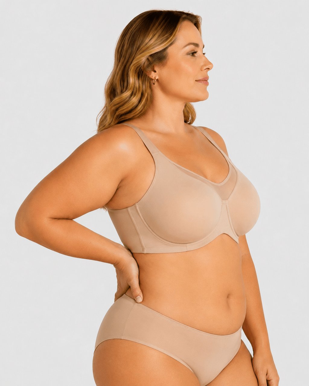 Cooling Support Plus Size Full Coverage Minimizer Bra - Aessove