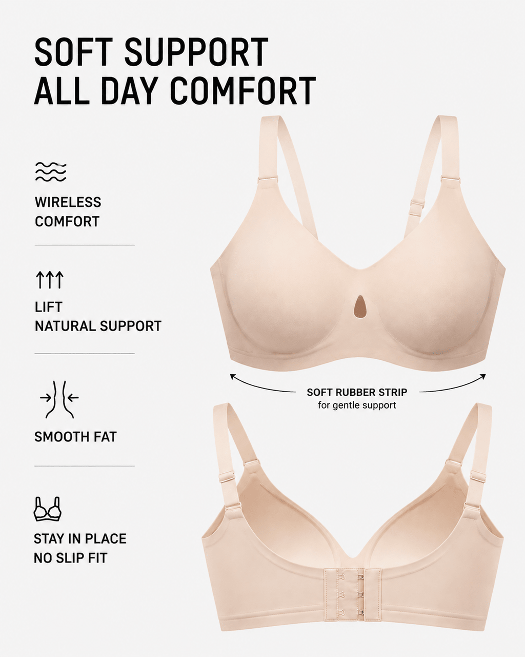Invisible Lift Breathable Waterdrop Jelly Bra - Aessove
