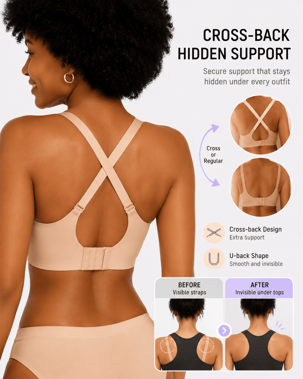 Invisible Lift Breathable Waterdrop Jelly Bra - Aessove