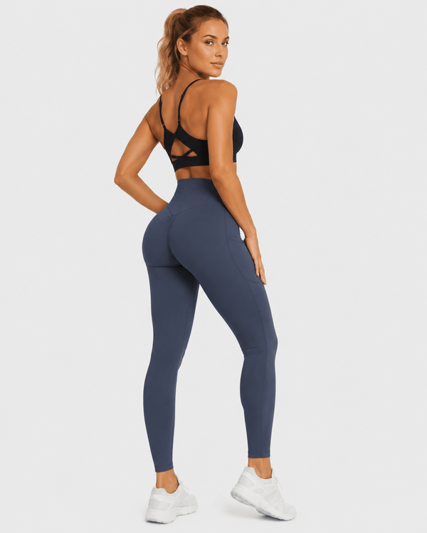 Sculpting High-Waisted Pocket Training Leggings - Aessove