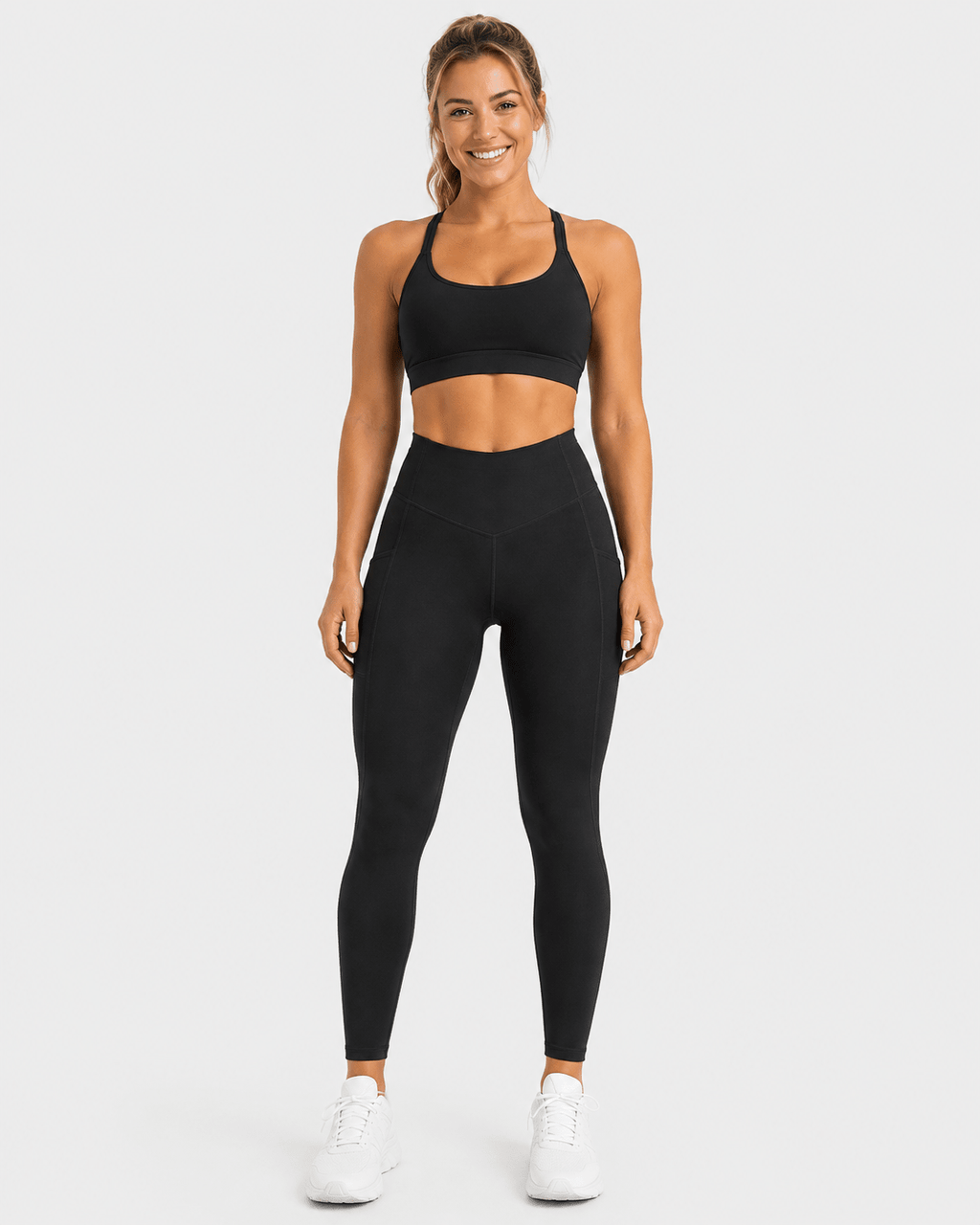 Sculpting High-Waisted Pocket Training Leggings - Aessove