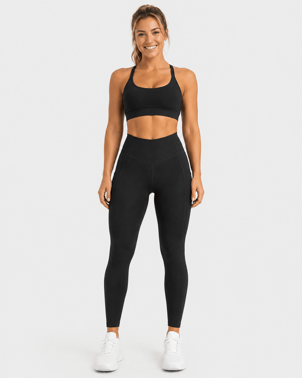 Sculpting High-Waisted Pocket Training Leggings - Aessove