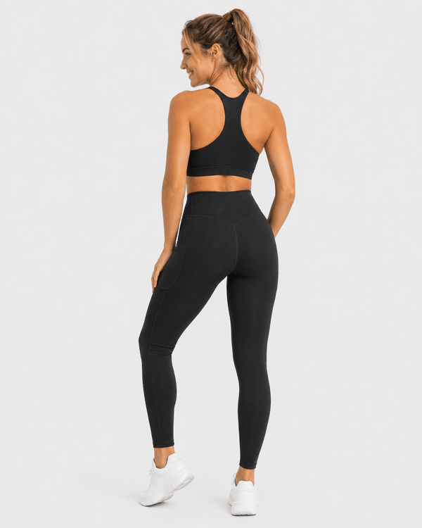 Sculpting High-Waisted Pocket Training Leggings - Aessove