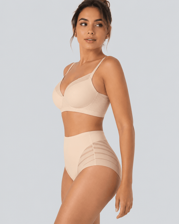 Smooth Lift Lace Mid-Rise Panties - Aessove