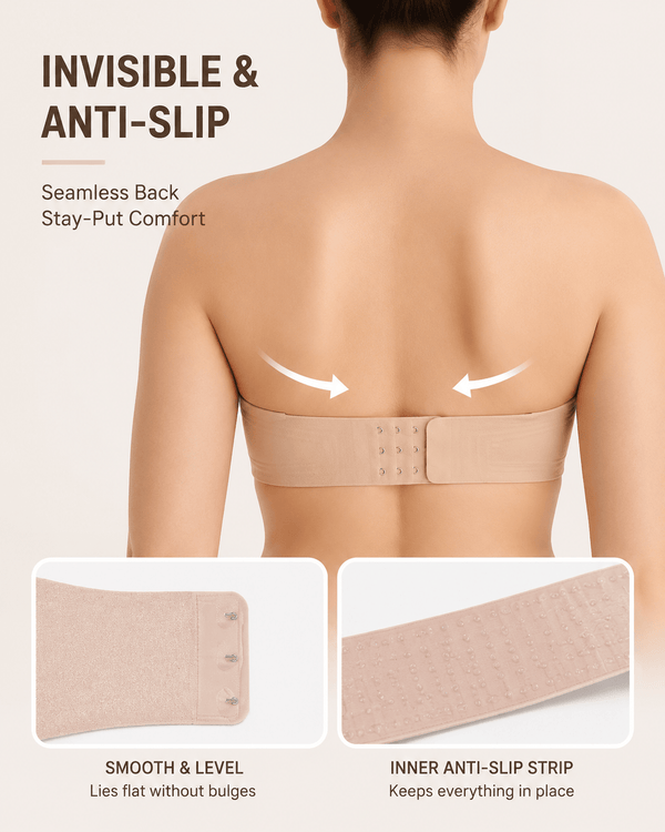 Stay-Put Lift Cooling Strapless Bra - Aessove