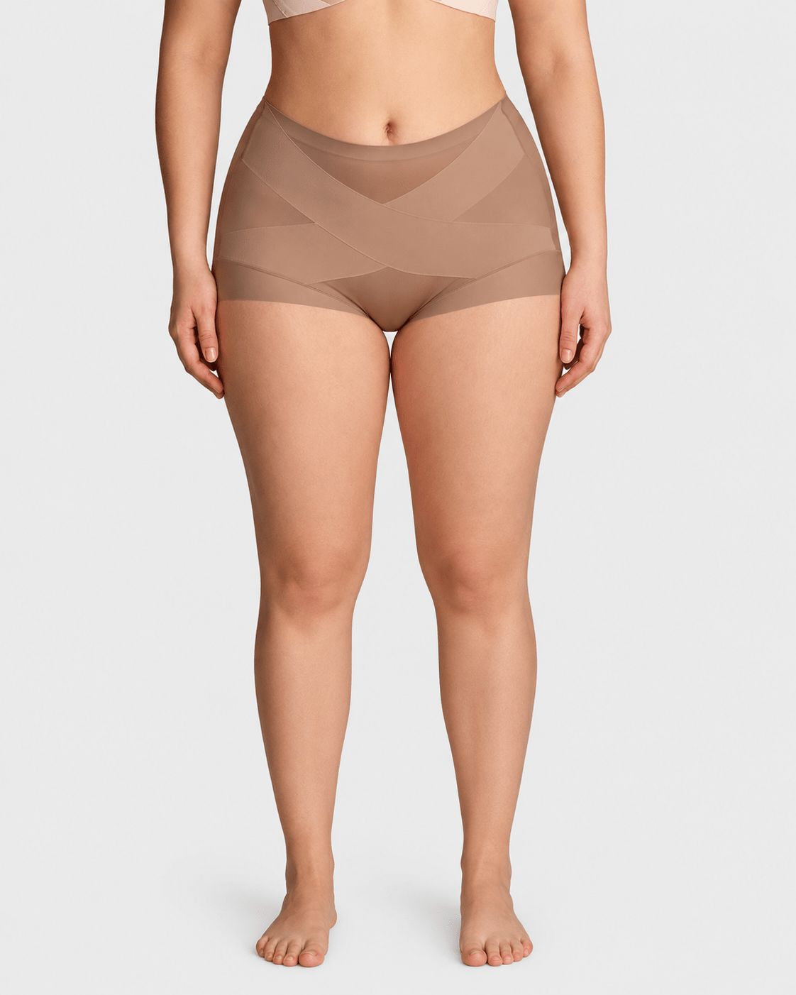 Tummy Control High-Waist Cross-Compression Panties 6-Pac - Aessove
