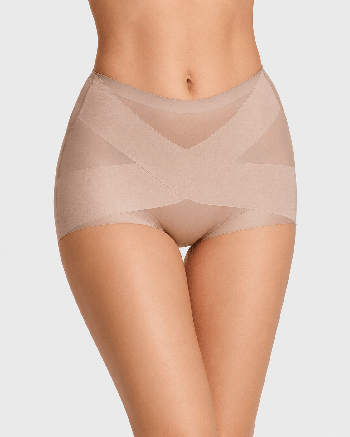 Tummy Control High-Waist Cross-Compression Panties 6-Pac - Aessove