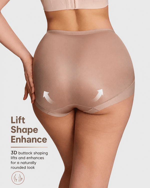 Tummy Control High-Waist Cross-Compression Panties 6-Pac - Aessove