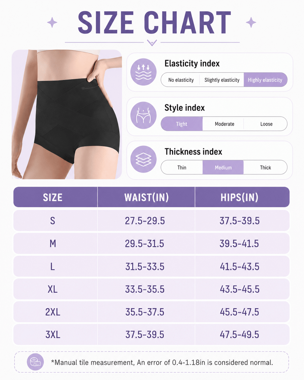 Tummy Control High-Waist Cross-Compression Panties 6-Pac - Aessove