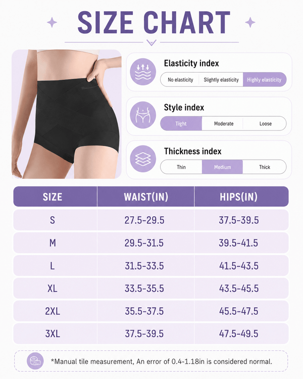 Tummy Control High-Waist Cross-Compression Panties 6-Pac - Aessove