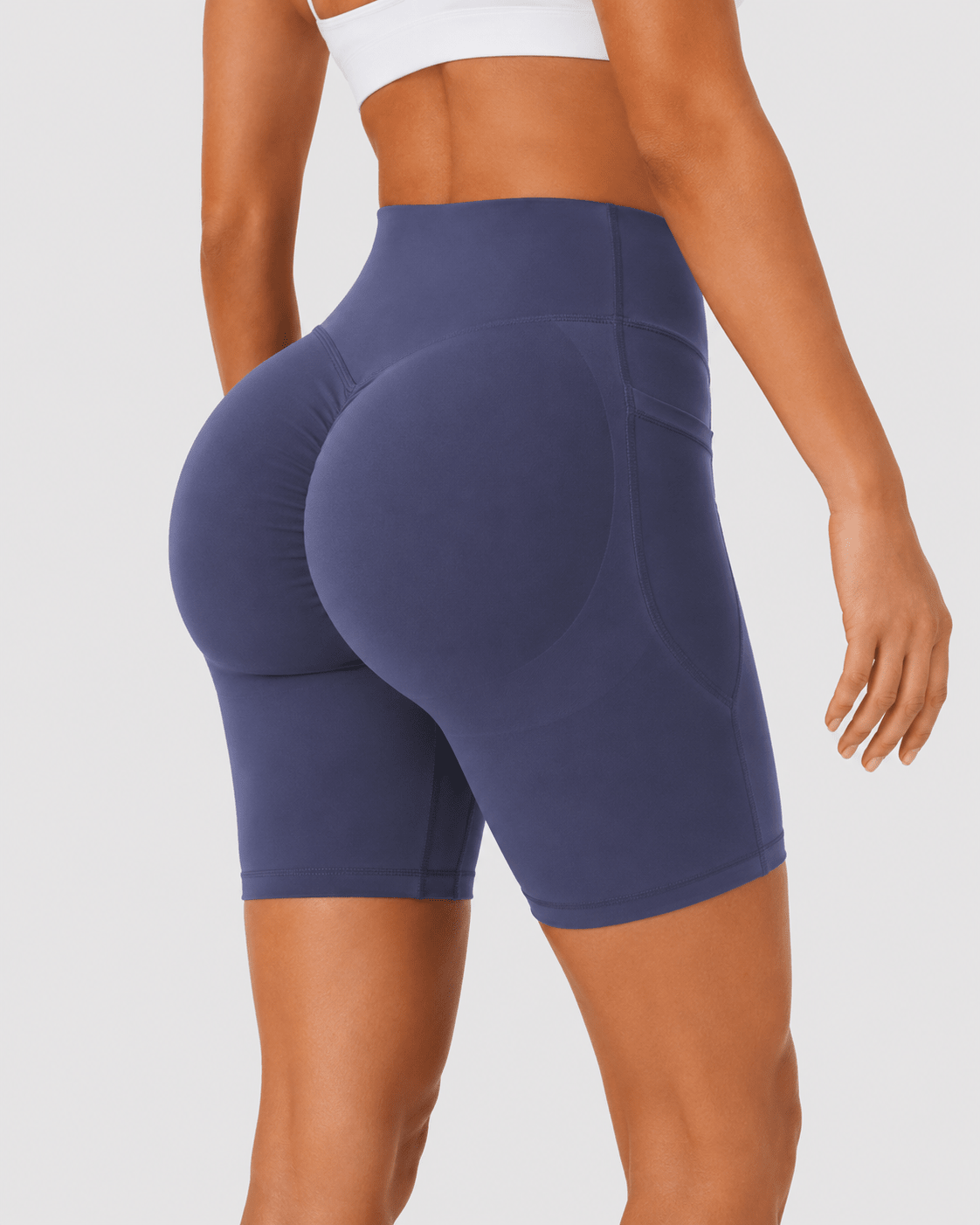 Tummy Control High-Waisted Pocket Training Shorts – 7" - Aessove