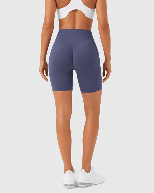 Tummy Control High-Waisted Pocket Training Shorts – 7" - Aessove