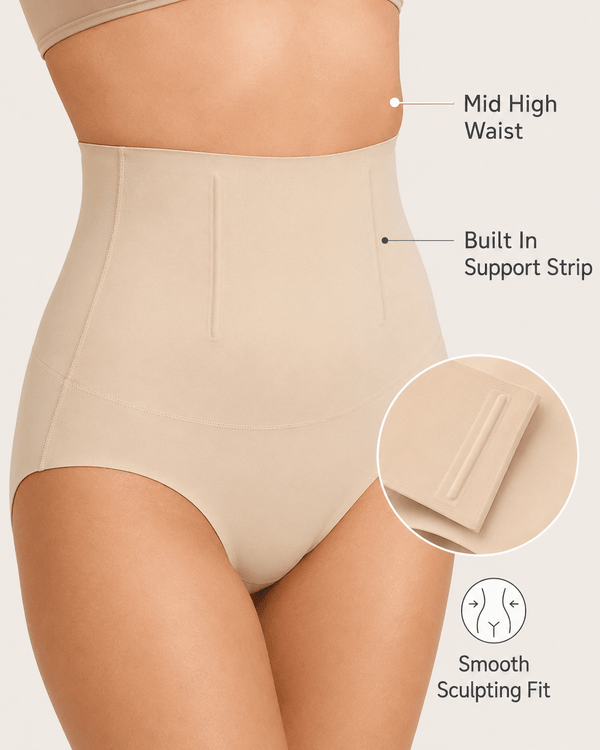 Tummy Control Seamless High-Waist Panties 5-Pack - Aessove