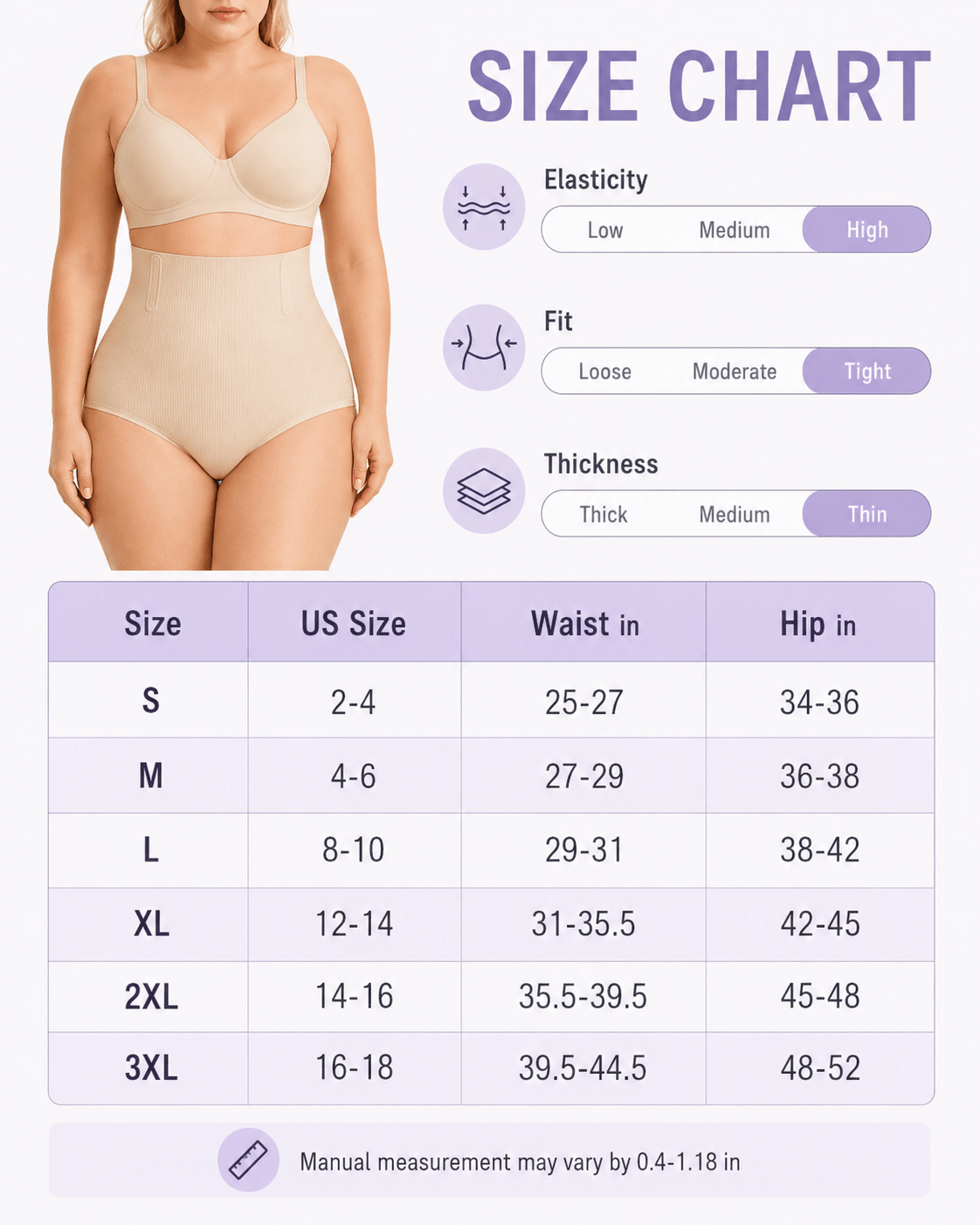 Tummy Control Seamless High-Waist Shaping Panties 3-Pack - Aessove