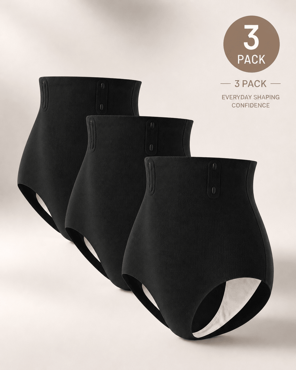 Tummy Control Seamless High-Waist Shaping Panties 3-Pack - Aessove
